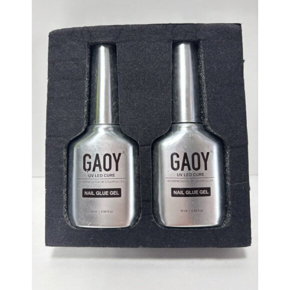 UV LED Cure Nail Glue Gel Gaoy UV LED Cure Set of 2 - 16ml each - Picture 1 of 3